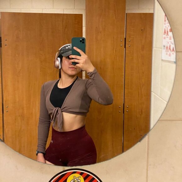 Anthropologie Year of Ours Tie Front Top - Picture 1 of 4